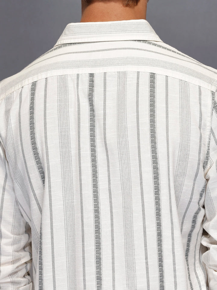 Textured stripe shirt | Off White