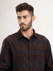 Comfort Fit Checkered Shirt | Black