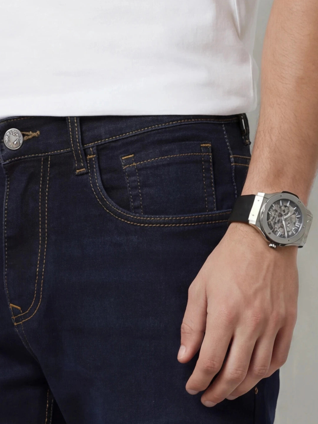 Relaxed Fit Denim Jeans | Dark Blue