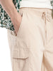 Beige Parachute Pants