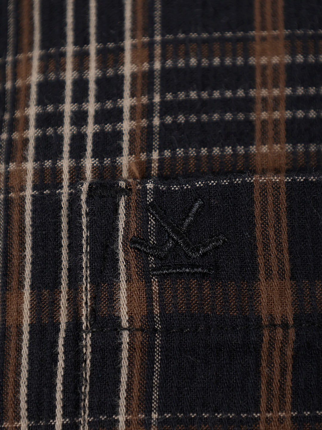Regular Fit Checkered Shirt | Black