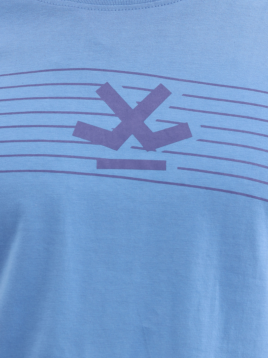 Slim Fit Placement Printed T-Shirt | Blue