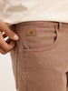 Slim Fit Solid Denim Jeans | Brown