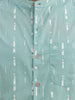 Slim Fit AOP Mandrin Collar Shirt | Green