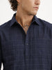 Slim Fit Checkered Shirt | Blue