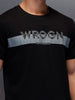 Placement Printed Regular Fit T-Shirt   |  Black