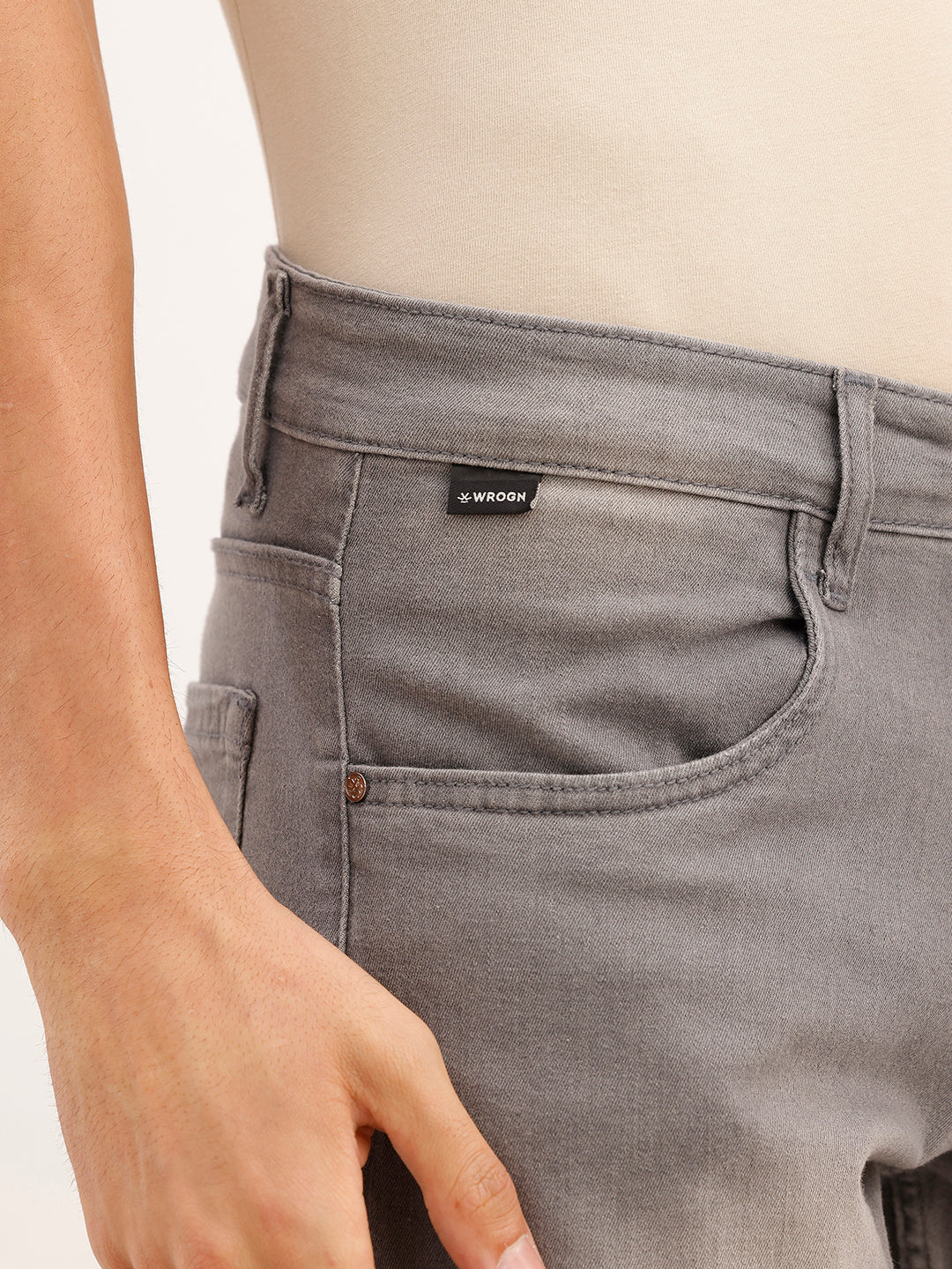 High Fade Straight Fit Denim Jeans | Grey