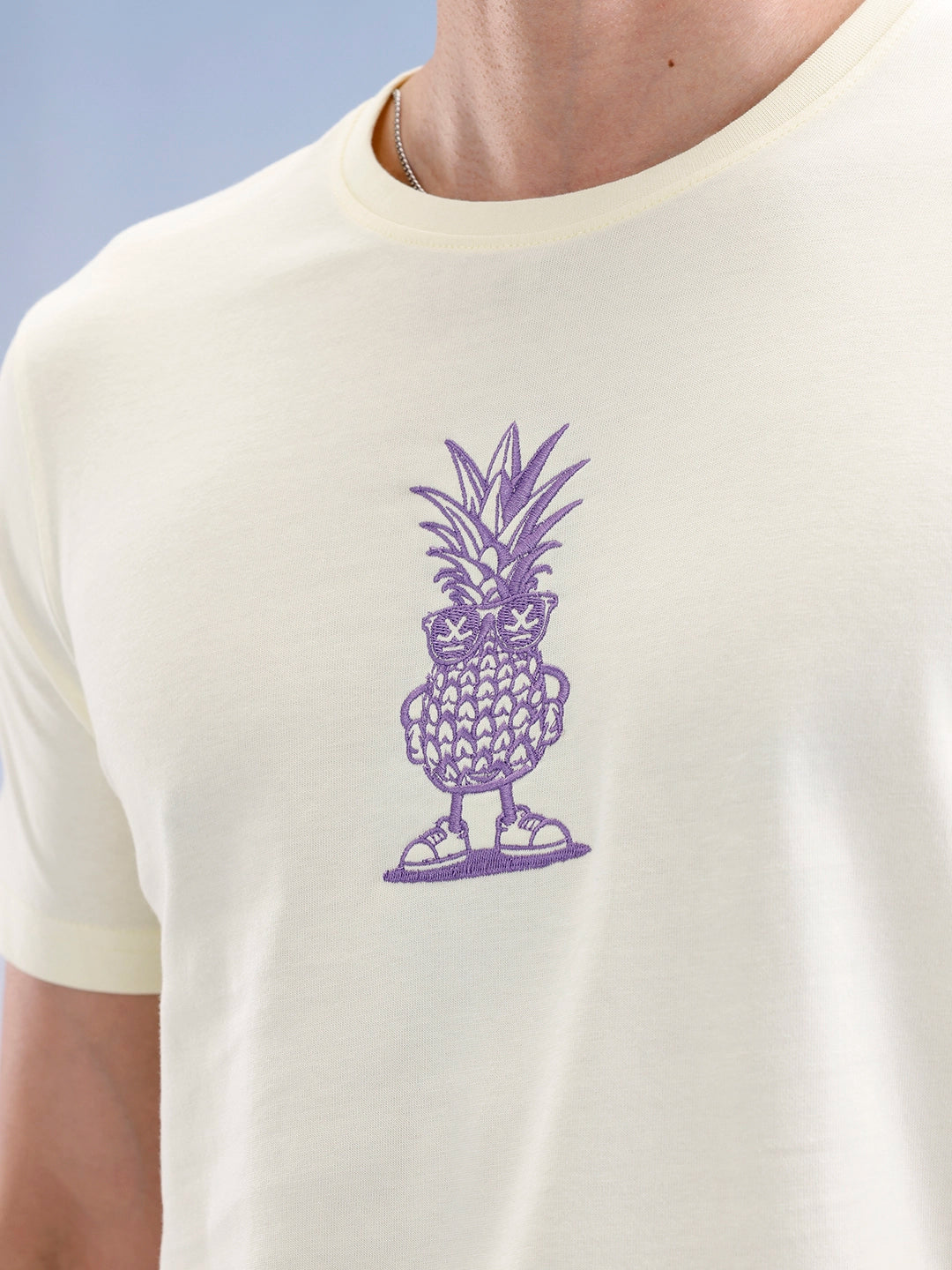 Slim Fit Classic Embroidered T-Shirt  | Yellow