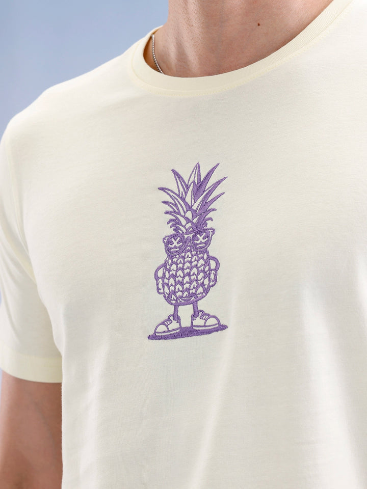 Slim Fit Classic Embroidered T-Shirt  | Yellow