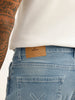 Washed Straight Fit Denim Jeans | Light Blue