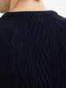 Solid Regular Fit Cable Knitted Sweater | Blue | WSW02FSRE1017W