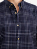 Slim Fit Checkered Shirt  | Navy Blue