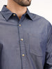 Regular Fit Solid Shirt | Navy Blue