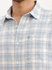 Slim Fit Full Sleeve Checkered Shirt | Blue