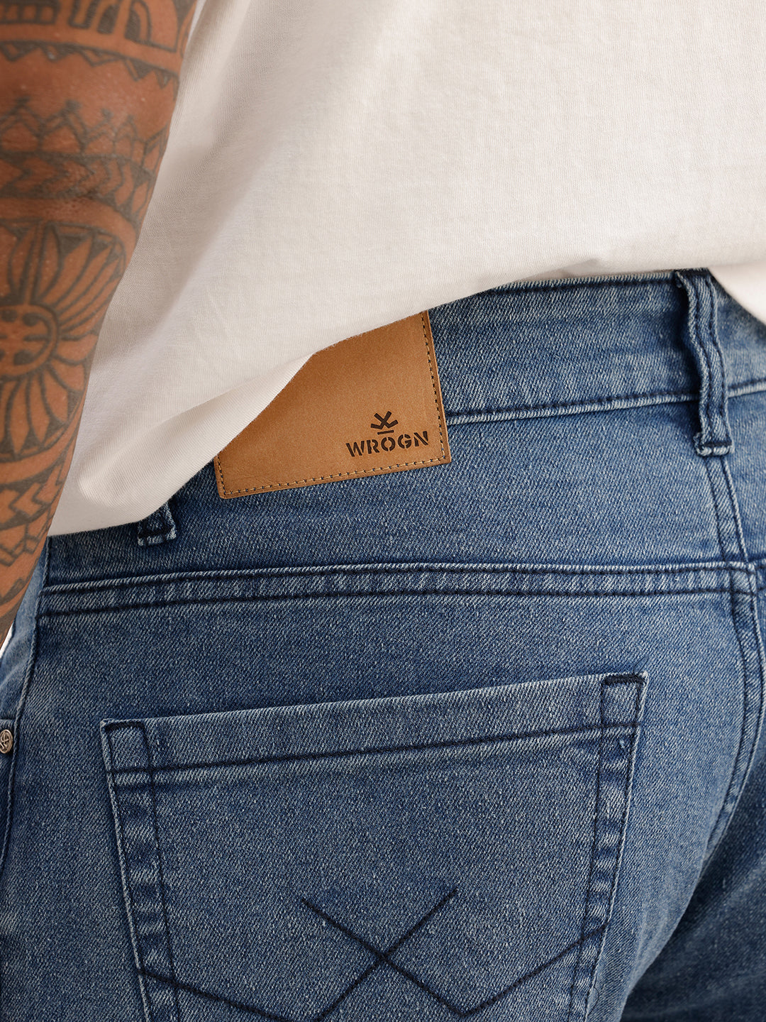 Faded Slim Fit Denim Jeans | Blue