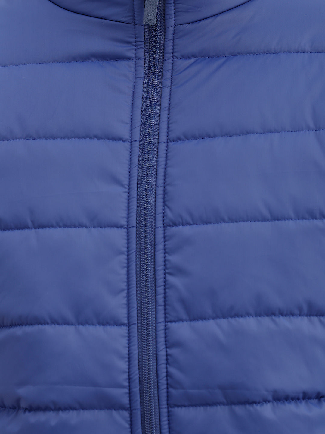 Solid Regular Fit Puffer Jacket | Blue