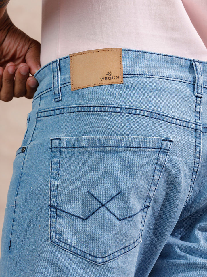 Solid Slim Fit Jeans | Light Blue