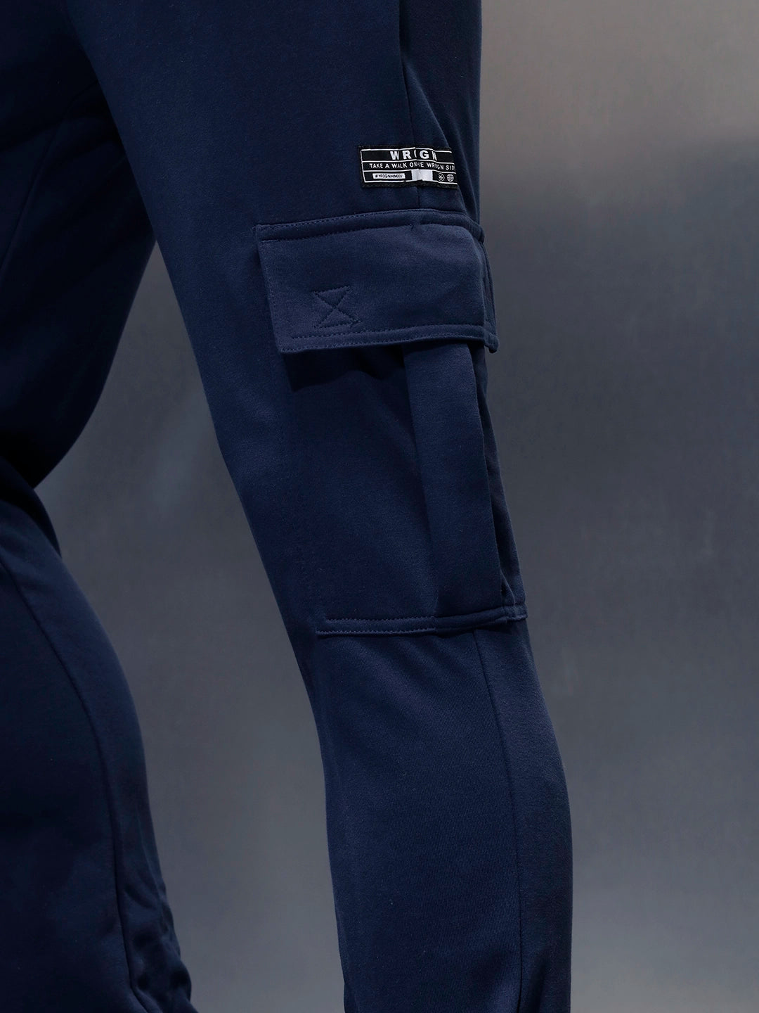 Men's casual straight fit knitted jogger | Navy Blue