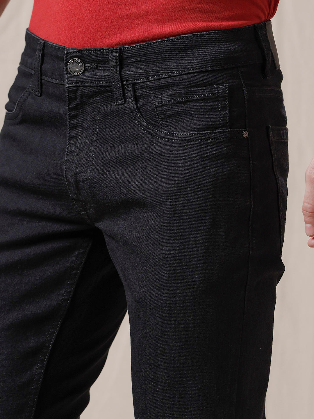 Solid Black Slim Fit Jeans