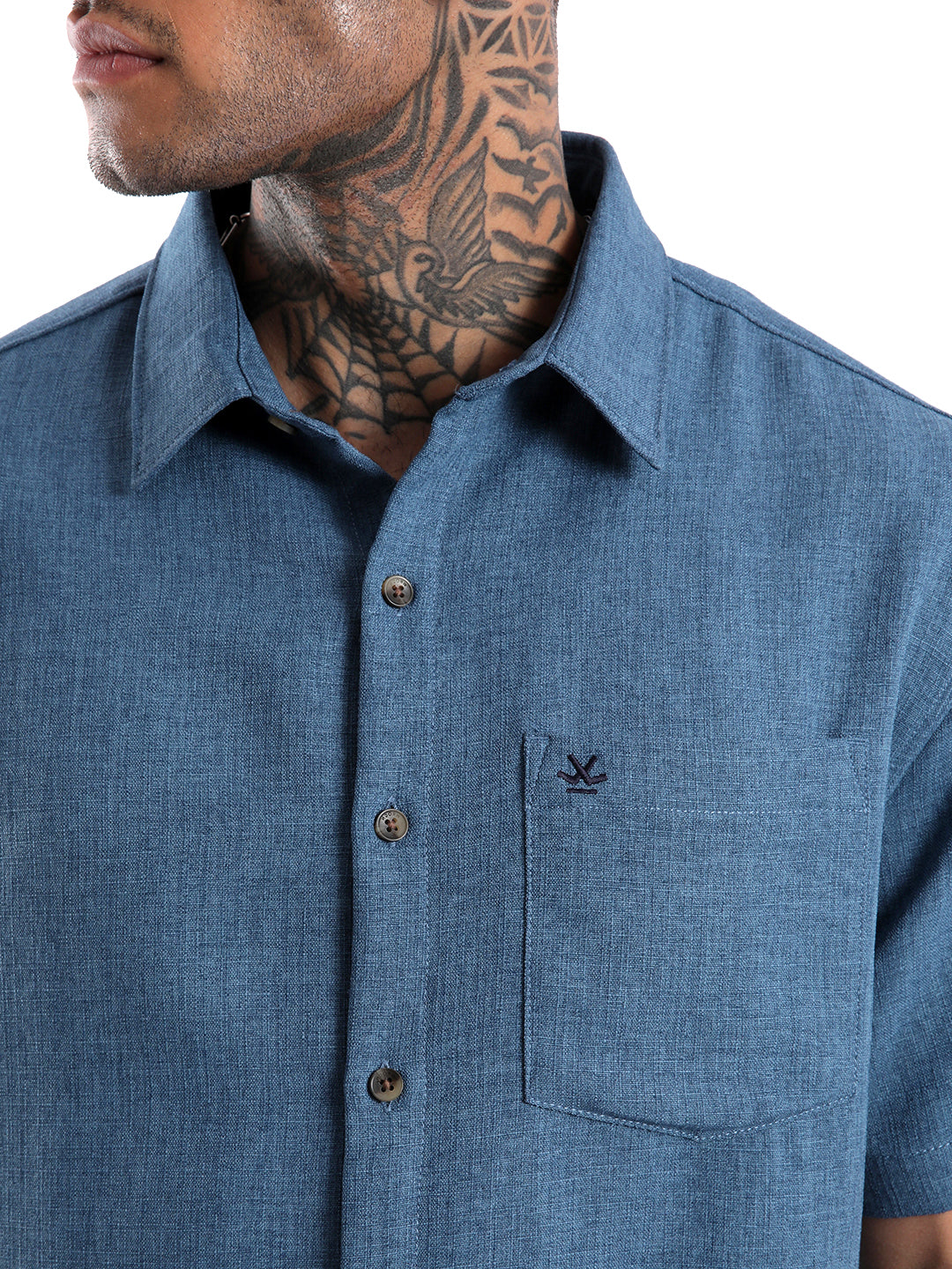 Summer Blue Short Sleeve Shirt