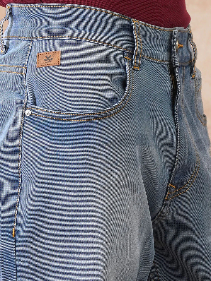 Vintage Washed Anti Fit Jeans | Blue