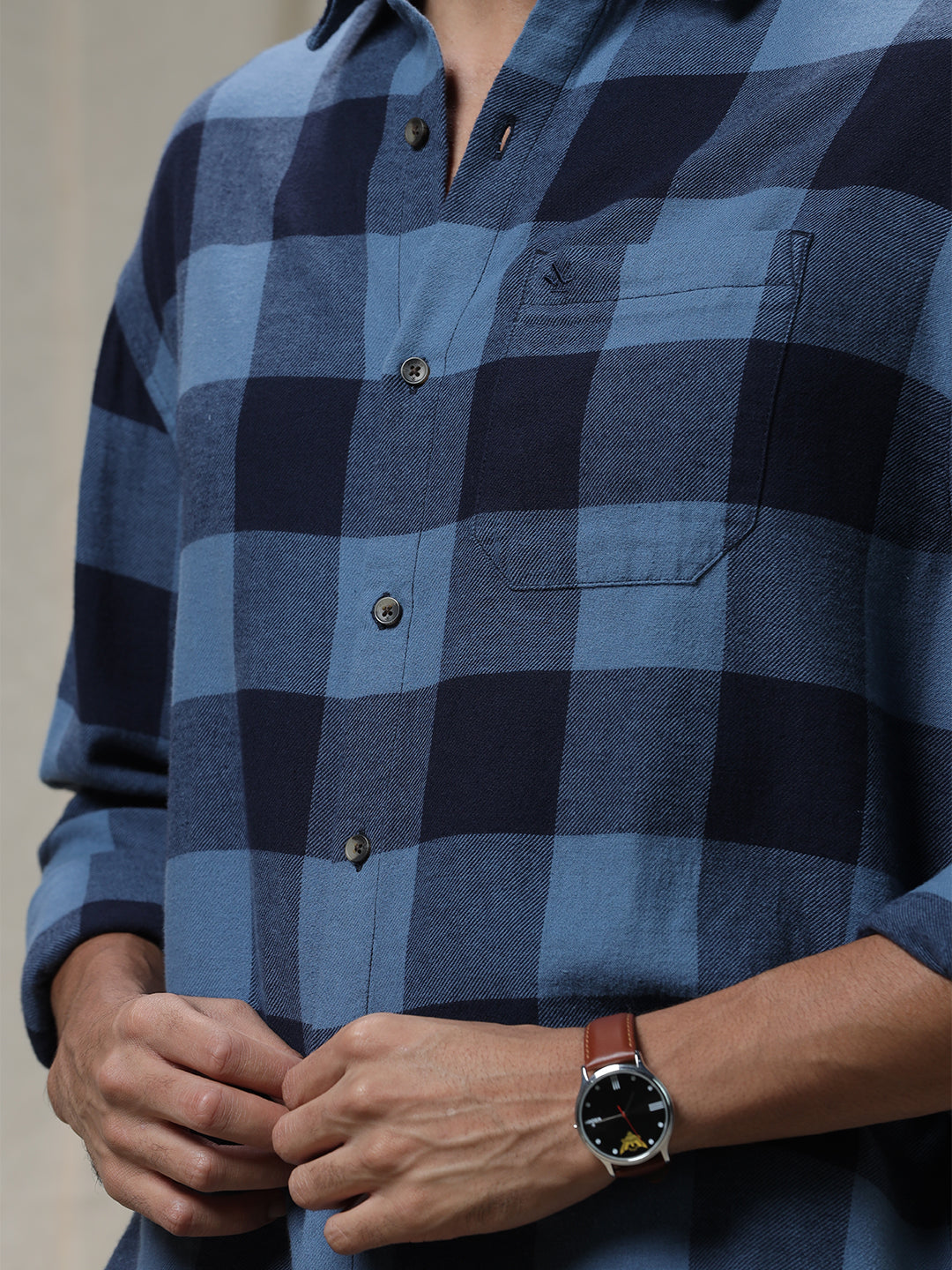 Checked Boxes Boxy Fit Shirt