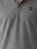 Textured Slim Fit Polo T-Shirt | Dark Grey