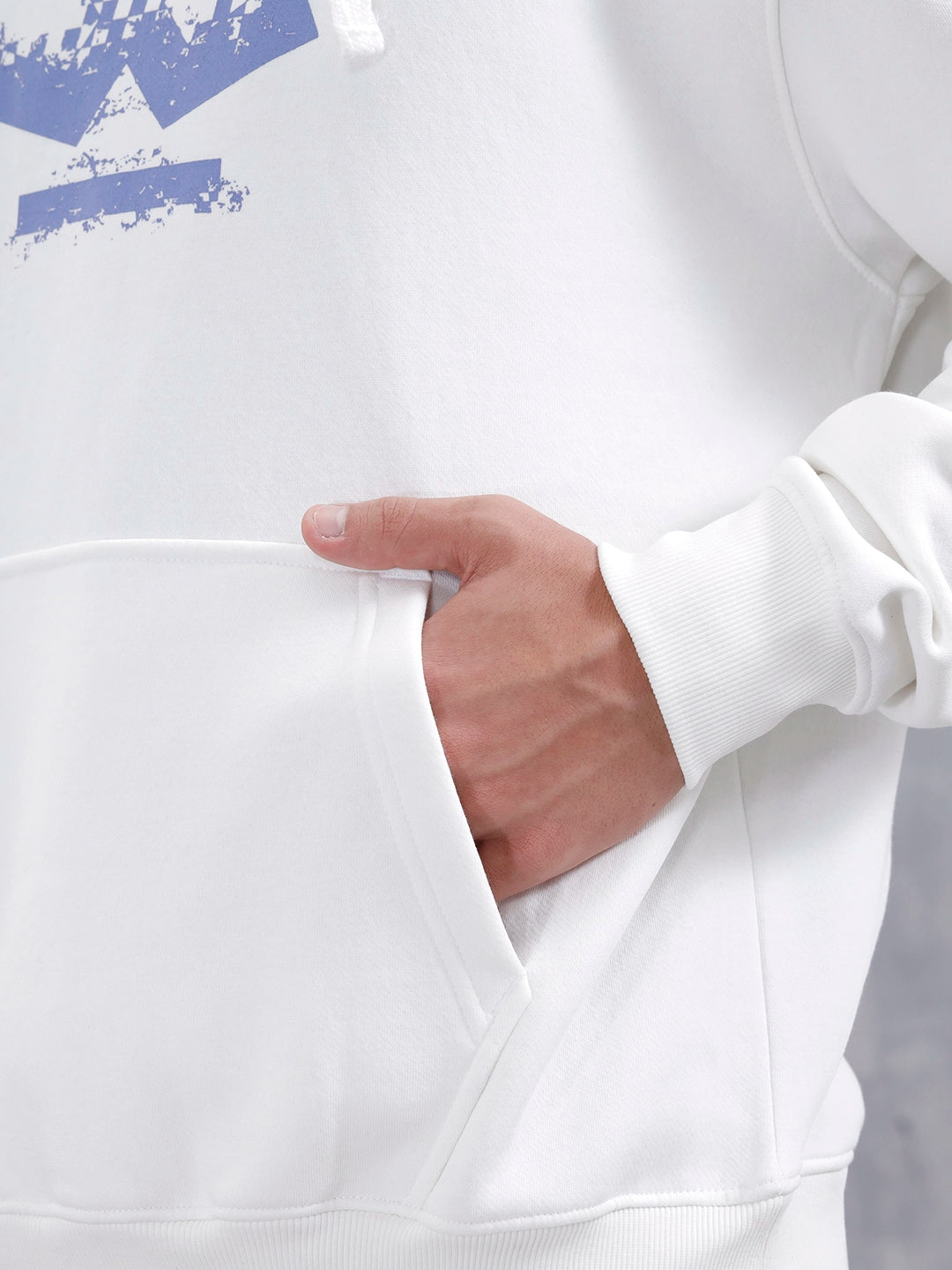 Men's Casual Branded Oversized Fit Sweatshirt | White