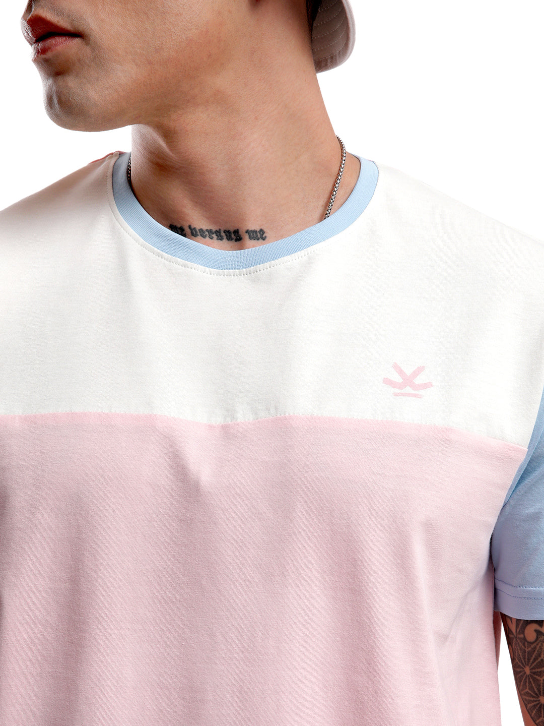 Pink Swerve Colourblocked T-Shirt