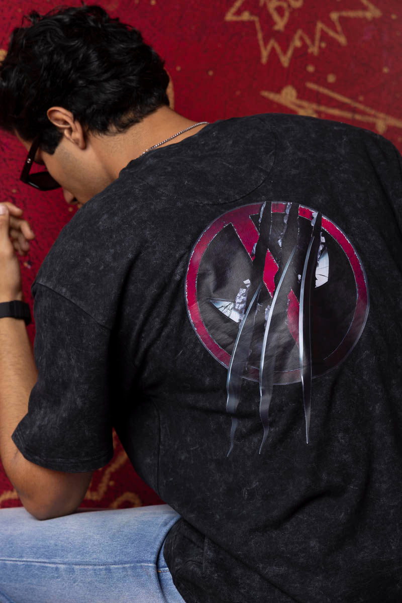 Deadpool Claw Marks Oversized T-Shirt