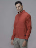 Red Sway High Neck Jacket