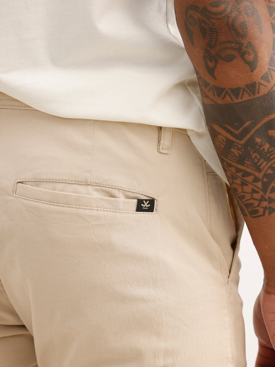 Solid Slim Fit Trouser | Off White