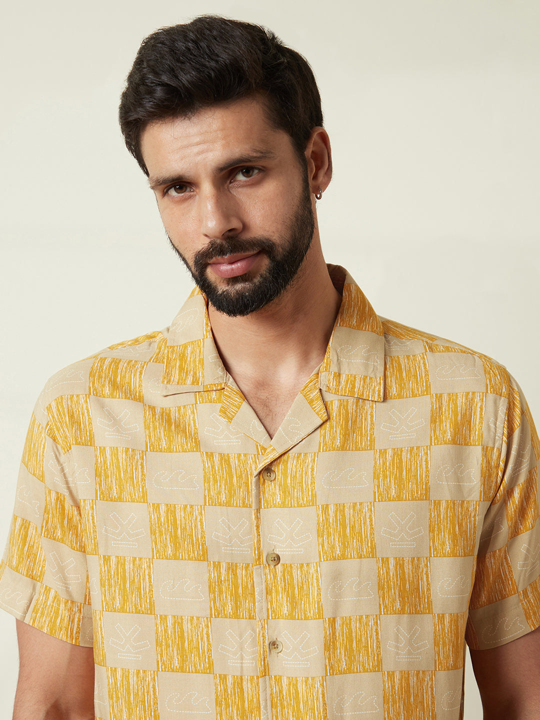 Resort Collar AOP Shirt in Yellow