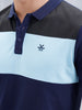 Polo T-Shirt With Colourblock Details | Dark Blue