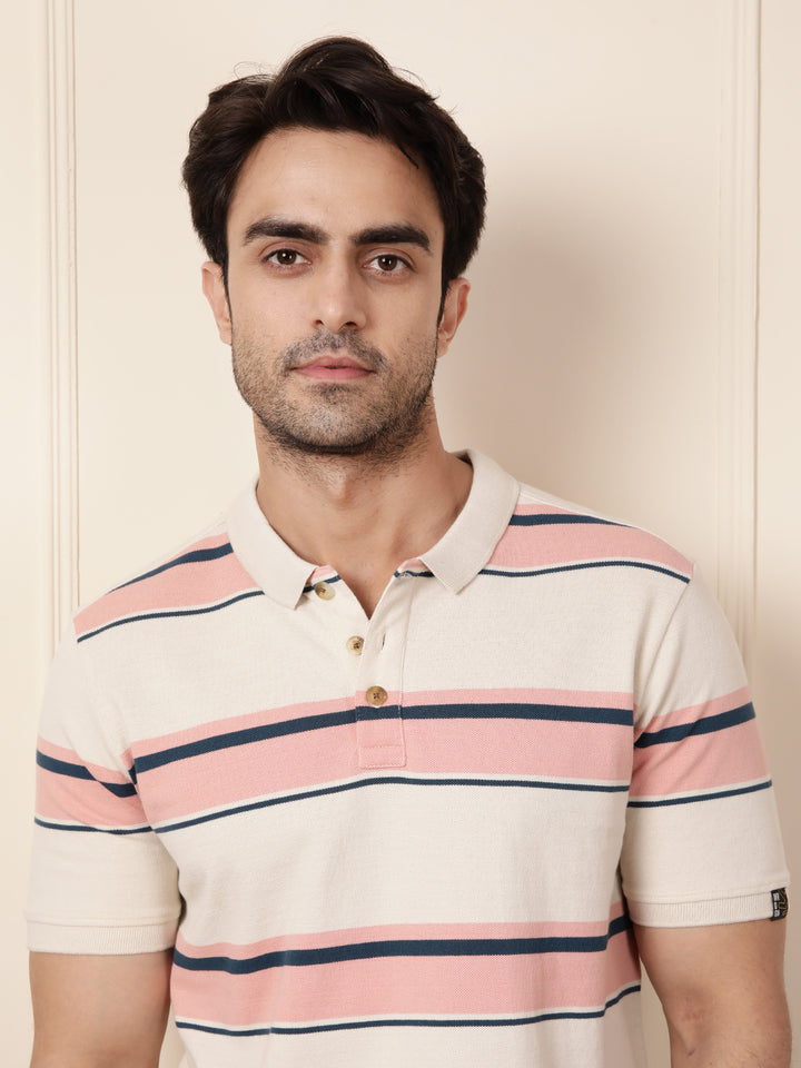 Pure Cotton Yarn Dyed Polo | Off White