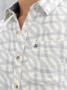 Textured Printed Slim Fit Shirt | Light Blue