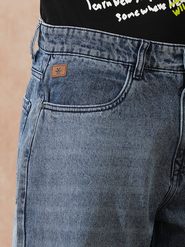 Faded Loose Fit Jeans | Blue