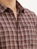 Regular Fit Full Sleeve Checkered Shirt | Brown | WWSH9165F