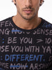 Classic Typography AOP Sweatshirt | Black