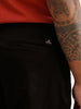 Solid Straight Fit Cargo Trouser | Black