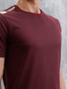 Striped Slim Fit T-Shirt | Maroon