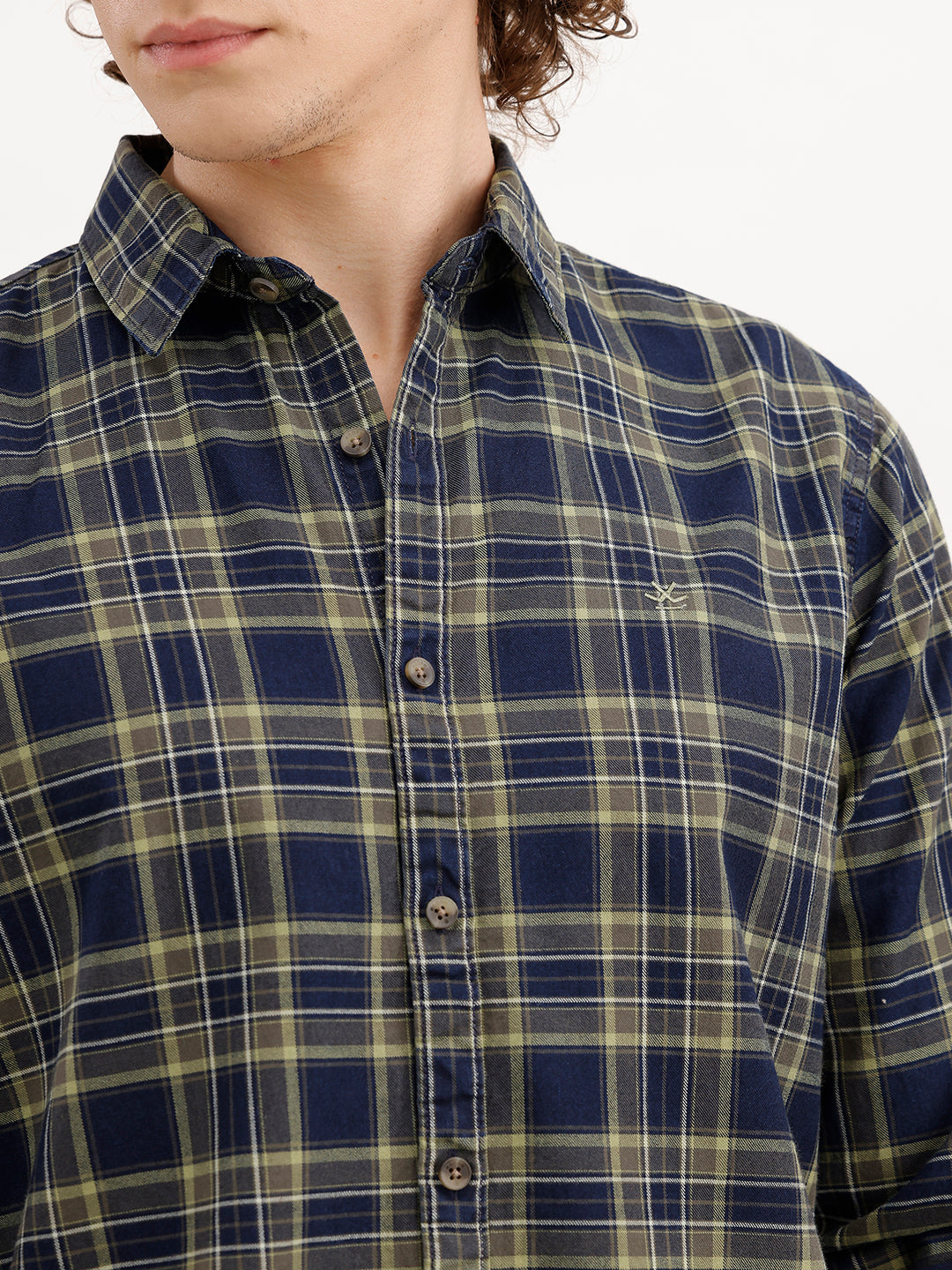 Slim Fit Checkered Shirt | Green