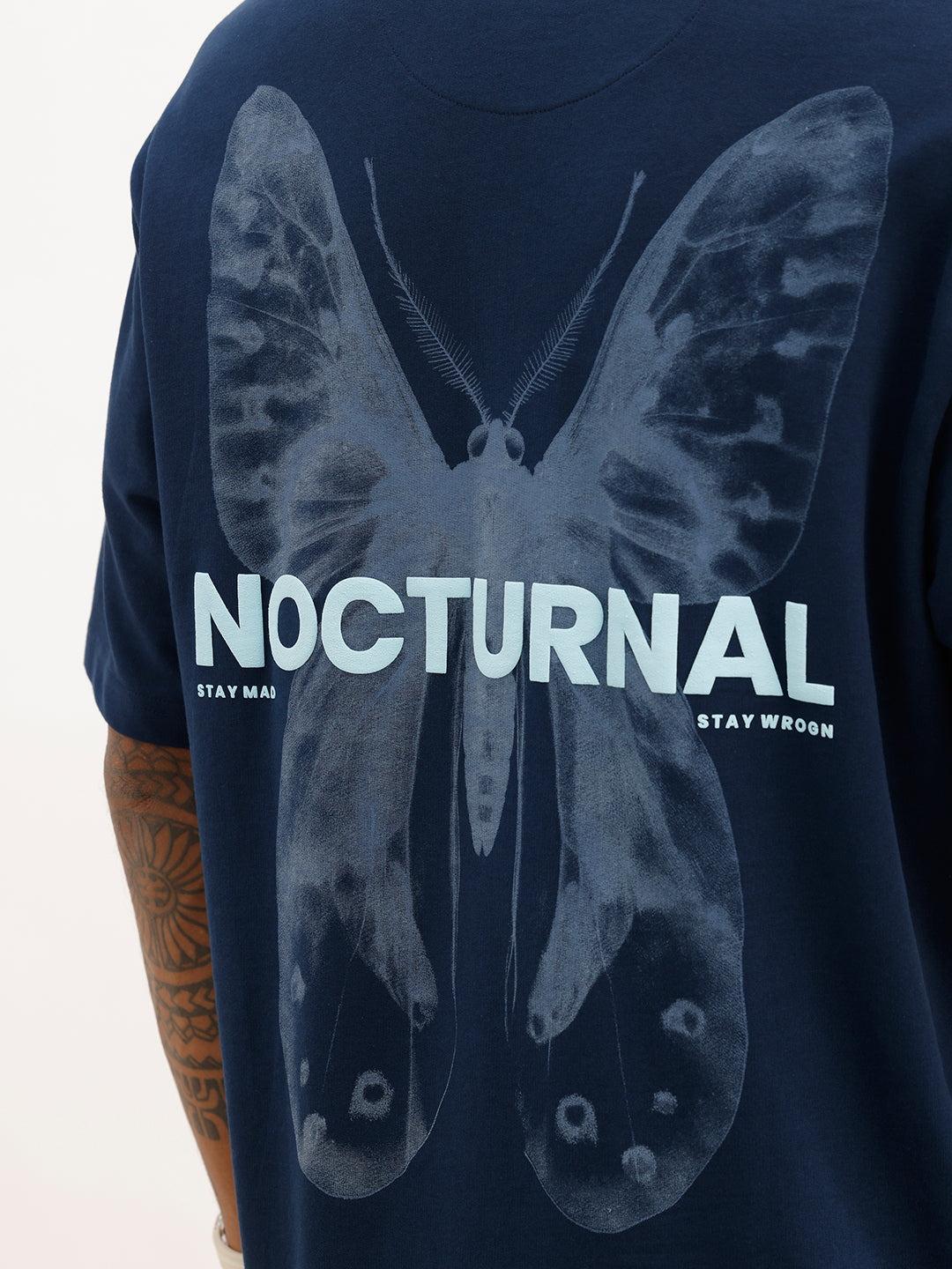 Classic Back Puffer Printed T-Shirt | Navy Blue | WTS02HSOS1341S