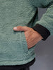 Men's casual jacket with contrast details, utility pocket and hoodie | Green