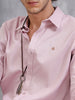Cotton Dobby Slim Fit Shirt | Pink