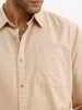 Solid Regular Fit Full Sleeve Shirt | Khaki