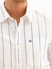 Regular Fit Full Sleeve Striped Shirt | White