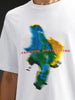 Wrogn Chest Printed Regular Fit T-shirt | White