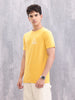 Solid Placement Printed T-Shirt | Yellow