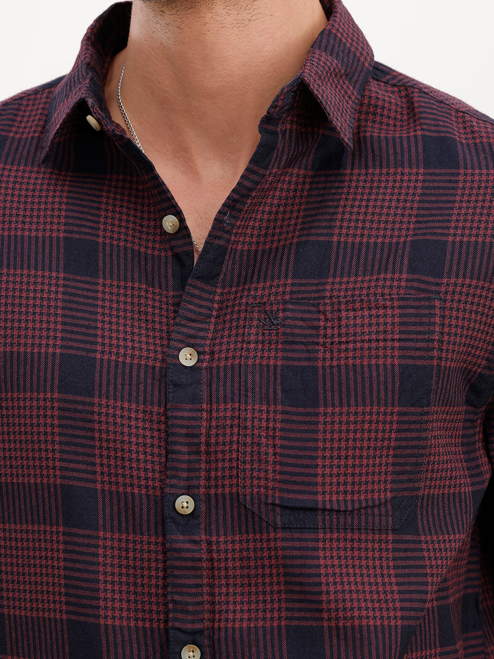 Comfort Fit Checkered Shirt | Red